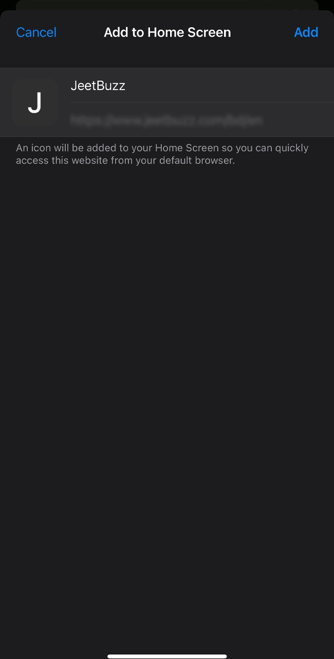 আপনার ফোনের হোম স্ক্রিনে JeetBuzz যোগ করুন।