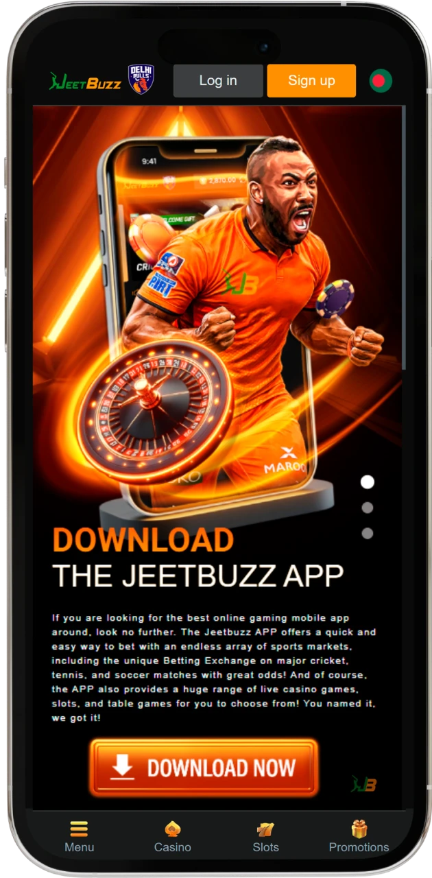 Tap the iOS download button on the official JeetBuzz website to open Safari.